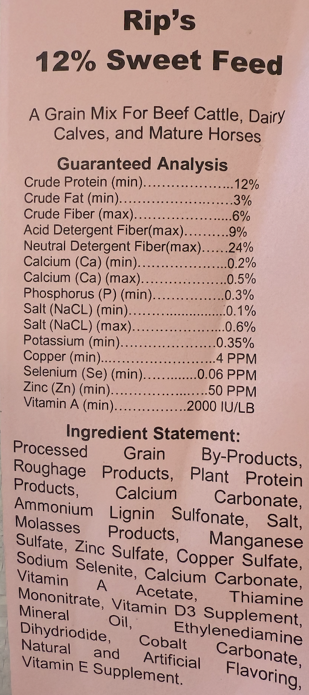 Rip's Sweet Feed 12%