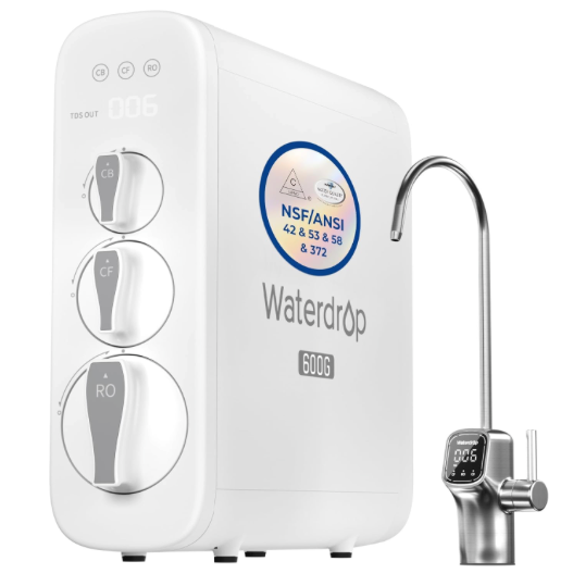 Waterdrop G3P600 Reverse Osmosis System, 8 Stage Tankless Reverse Osmosis Water Filter